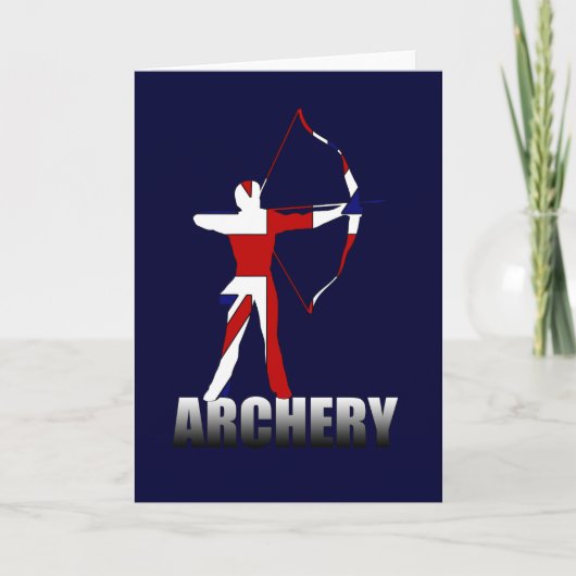 Archery British flag Archer GB Kaart (Voorkant)
