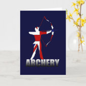 Archery British flag Archer GB Kaart (Gele Bloem)
