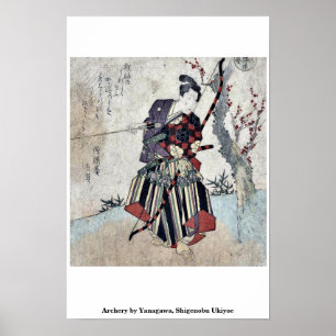 Archery by Yanagawa, Shigenobu Ukiyoe Poster