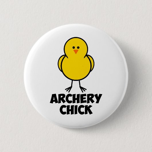 Archery Chick Ronde Button 5,7 Cm (Voorkant)
