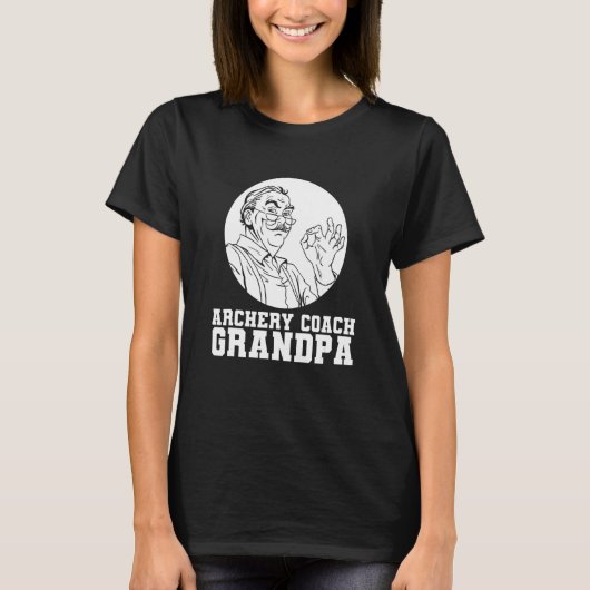 Archery Coach Grandpa   Bowman Bow Archer Archers T-shirt (Voorkant)