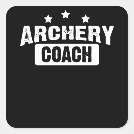 Archery Coach Vierkante Sticker (Voorkant)