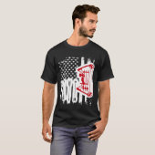 Archery Compound Bow American Flag Cool Usa Patrio T-shirt (Voorkant volledig)