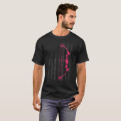 Archery Compound Bow USA American Flag Bowhunting T-shirt (Voorkant volledig)