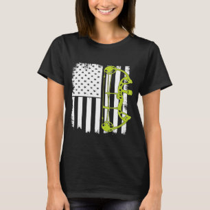 Archery Compound Bow Usa Vlag Amerikaanse Vlaggenb T-shirt