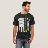 Archery Compound Bow Usa-vlag T-shirt (Voorkant volledig)