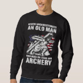 Archery Dad Christian Bow Hunting Grandpa Trui (Voorkant)