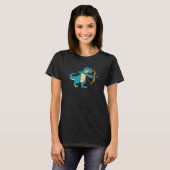 Archery Dinosaur Bow Hunter Arrows Sports Archer B T-shirt (Voorkant volledig)