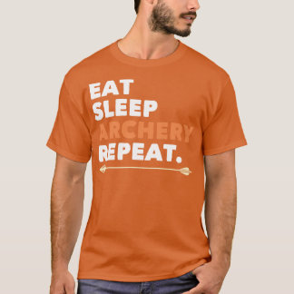 Archery Eat Sleep Archery Herhaal T-shirt