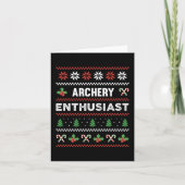 Archery Enthusiast Ugly Christmas Sweater Gift Kaart (Voorkant)