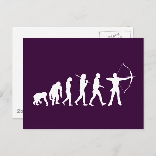 Archery Evolution of an Archery Bow and Arrow Briefkaart (Voorkant / Achterkant)
