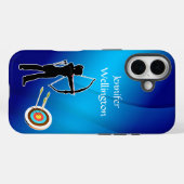 Archery Female Archer Silhouette and Target Case-Mate iPhone Case (Achterkant (horizontaal))
