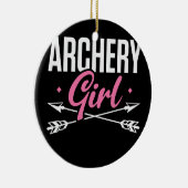 Archery Girl Archers Archery Keramisch Ornament (Rechts)