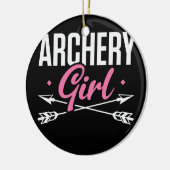 Archery Girl Archers Archery Keramisch Ornament (Links)