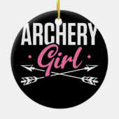 Archery Girl Archers Archery Keramisch Ornament (Achterkant)