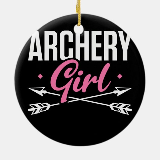 Archery Girl Archers Archery Keramisch Ornament (Achterkant)