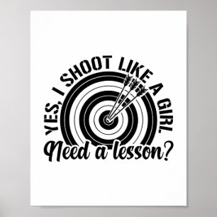 Archery Girl   Archers Sport Gift Idee Poster