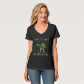 Archery Girl Elf Female Archer Ugly Christmas Bow  T-shirt (Voorkant volledig)