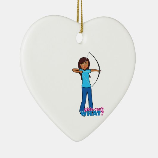 Archery Girl Keramisch Ornament (Rechts)