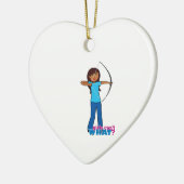 Archery Girl Keramisch Ornament (Links)
