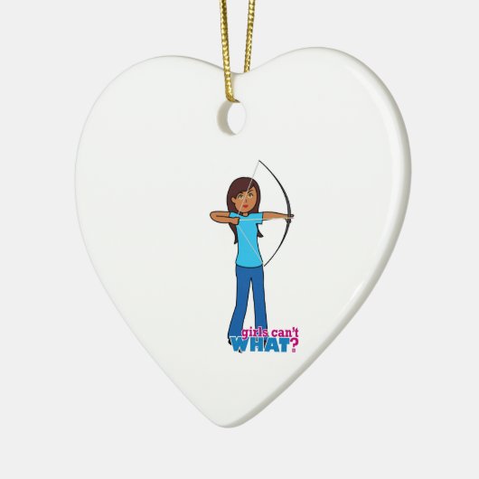 Archery Girl Keramisch Ornament (Links)