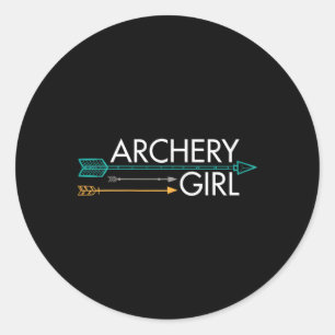 Archery Girl Ronde Sticker