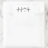 Archery Heartbeat Bow and Arrow Archer Vierkante Sticker (Tas)