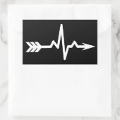 Archery Heartbeat Sports Rechthoekige Sticker (Tas)