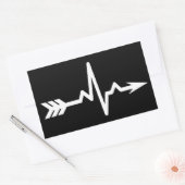 Archery Heartbeat Sports Rechthoekige Sticker (Envelop)
