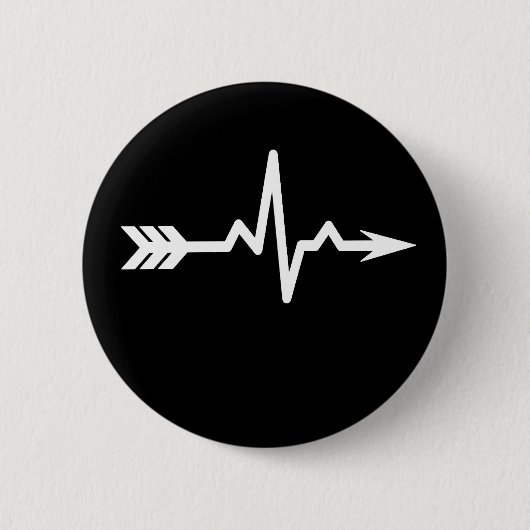 Archery Heartbeat Sports Ronde Button 5,7 Cm (Voorkant)