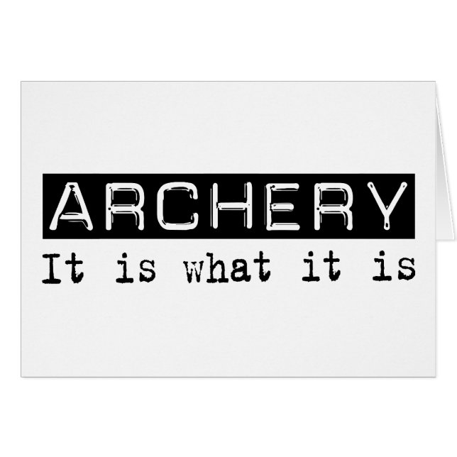Archery het is (Voorkant Horizontaal)