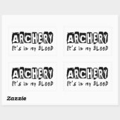 Archery Het zit in mijn bloed Rechthoekige Sticker (Vel)
