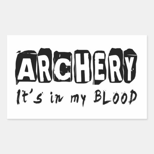 Archery Het zit in mijn bloed Rechthoekige Sticker (Voorkant)