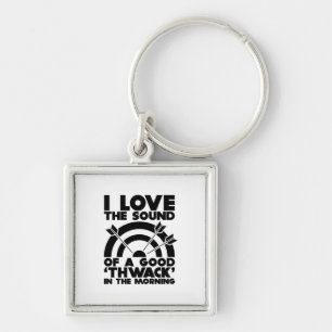 Archery ik hou van het geluid sleutelhanger