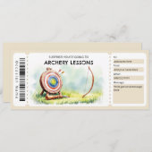 Archery Lessons Gift Voucher Kaart (Voorkant / Achterkant)