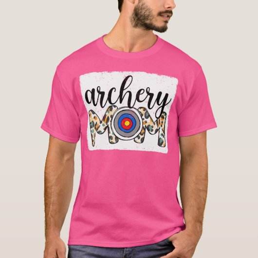 Archery Mam Leopard Archery Mama T-shirt (Voorkant)