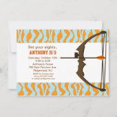Archery met Colorful Camo Birthday-uitnodiging Kaart (Voorkant)