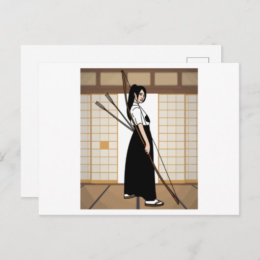 Archery met een buis en een pijltje briefkaart (Voorkant / Achterkant)