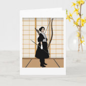 Archery met een buis en een pijltje kaart (Gele Bloem)