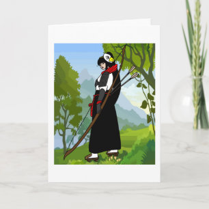 Archery met een buis en een pijltje kaart