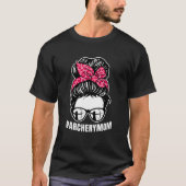Archery Mom Messy Bun Proud Parent Bow Arrow T-shirt (Voorkant)