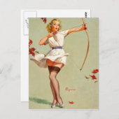 Archery Pin-Up Girl Briefkaart (Voorkant / Achterkant)
