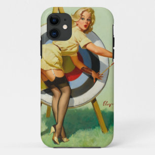 Archery Pin-Up Girl iPhone 11 Hoesje
