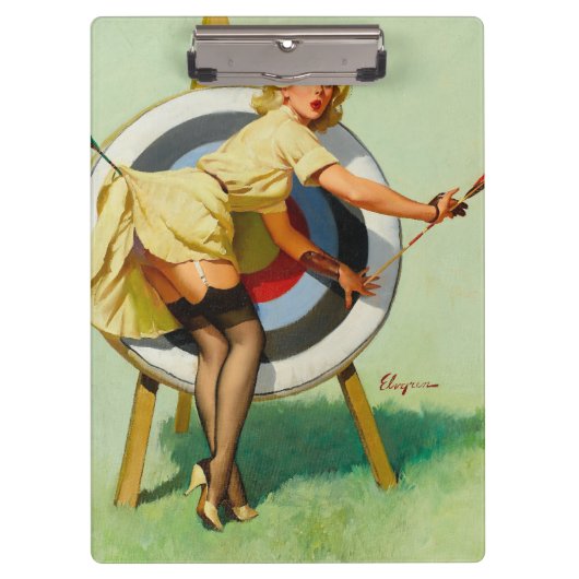 Archery Pin-Up Girl Klembord (Voorkant)