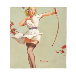 Archery Pin-Up Girl Notitieblok