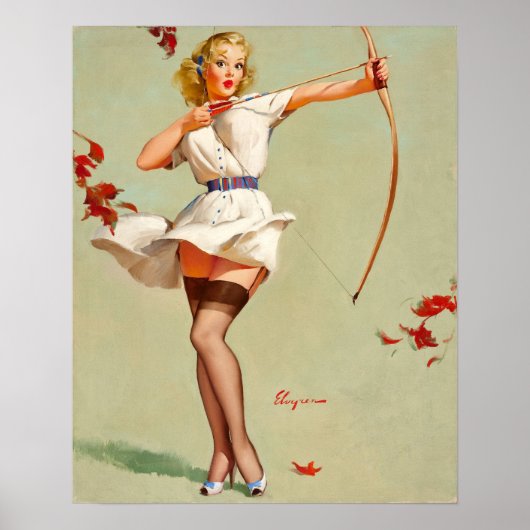 Archery Pin-Up Girl Poster (Voorkant)
