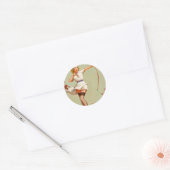 Archery Pin-Up Girl Ronde Sticker (Envelop)