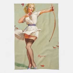 Archery Pin-Up Girl Theedoek