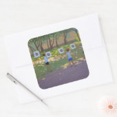Archery practice France Vierkante Sticker (Envelop)