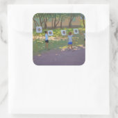 Archery practice France Vierkante Sticker (Tas)